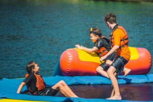 Waimarino Adventure Park | Children Playing on Water Trampoline