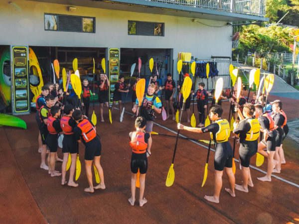 Waimarino Adventure Park | Group of Children PlayingPaddle Game